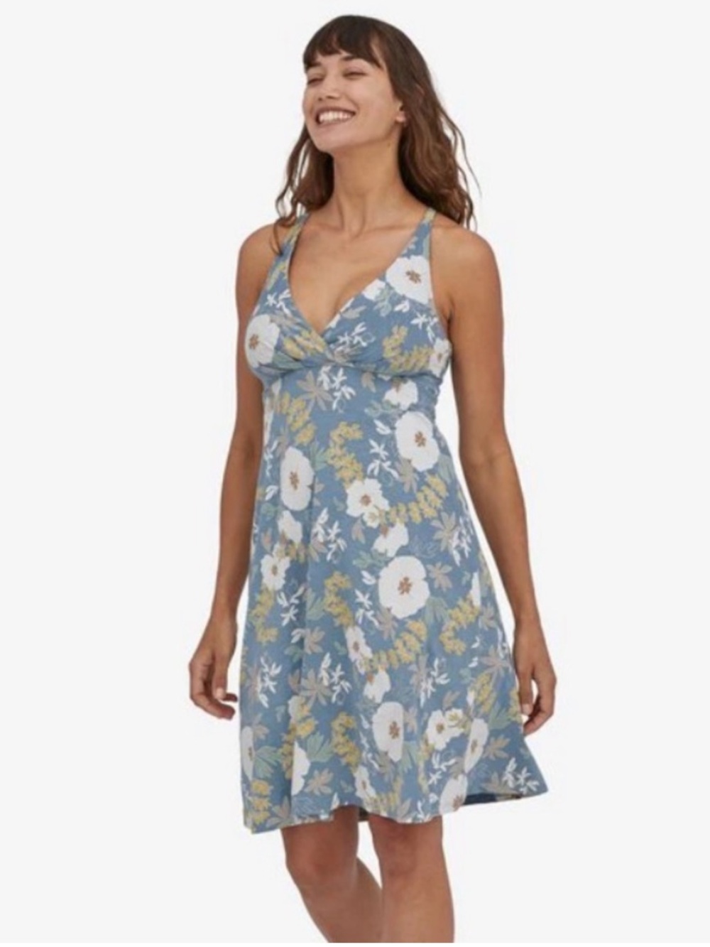 Patagonia Amber Dawn Floral V-Neck Sundress